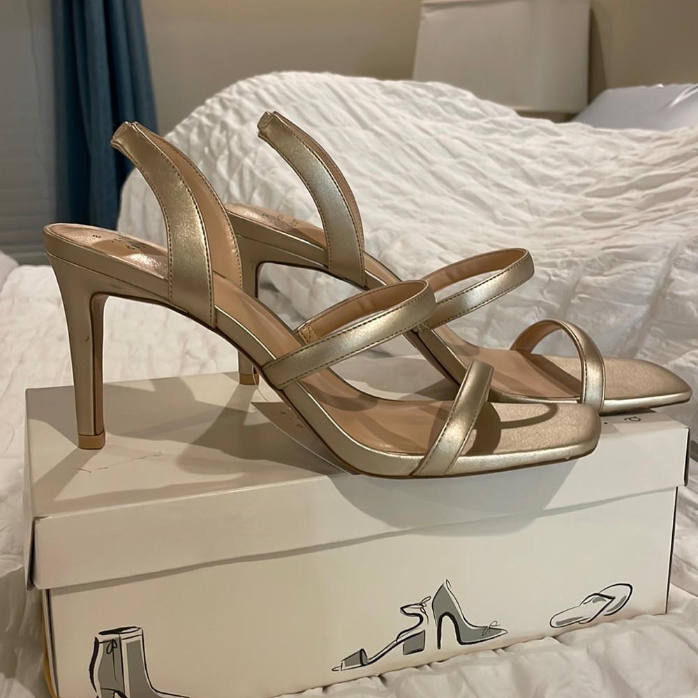 Brushed Gold Heels - Women’s Size 11
